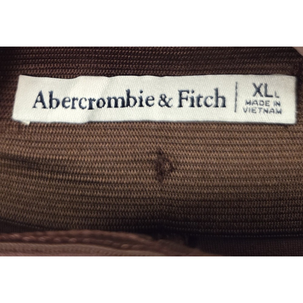 Abercrombie Fitch‎ Brown Wide Leg Structured Pleat Trousers Slit Ankle XL - Picture 4 of 10